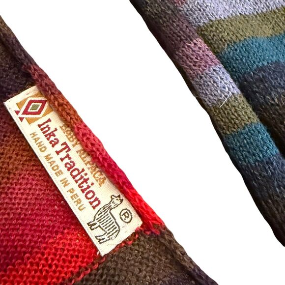 2 Inka Tradition Baby Alpaca Scarves Scarf Hand Made in Peru Inca Design 60”x15” - Picture 3 of 7